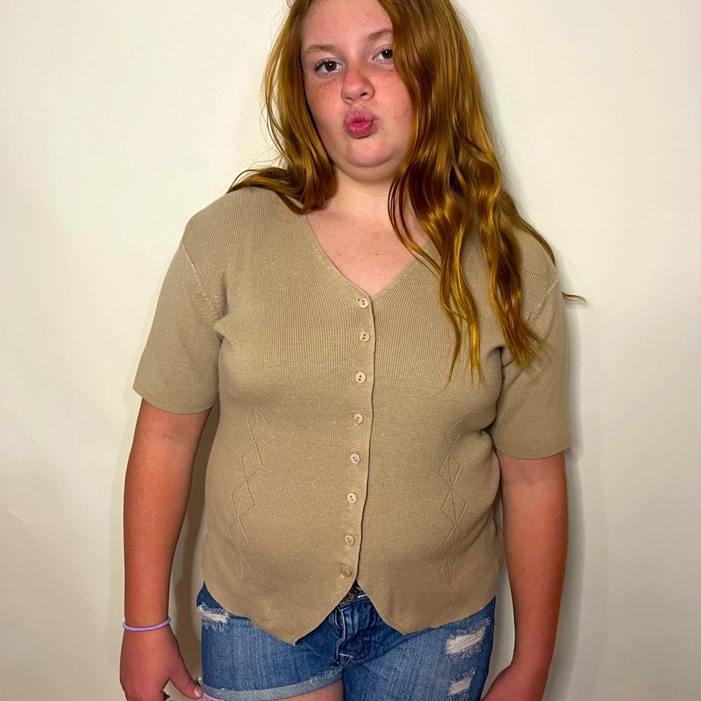 Brown vintage cardigan women size M